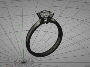 diamond ring Modèle 3D