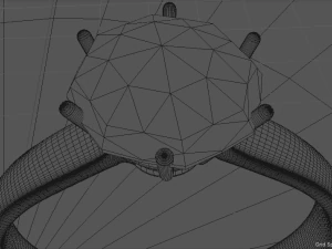 anel de diamante Modelo 3D