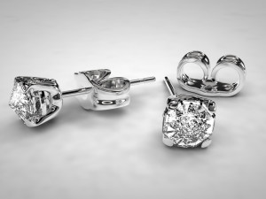 diamond earing Modelo 3D