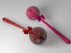 ball lollipop lipstick 3D Model