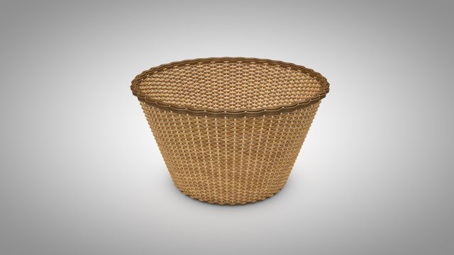 round basket Modelo 3D .c4d .max .obj .3ds .fbx .stl .blend 