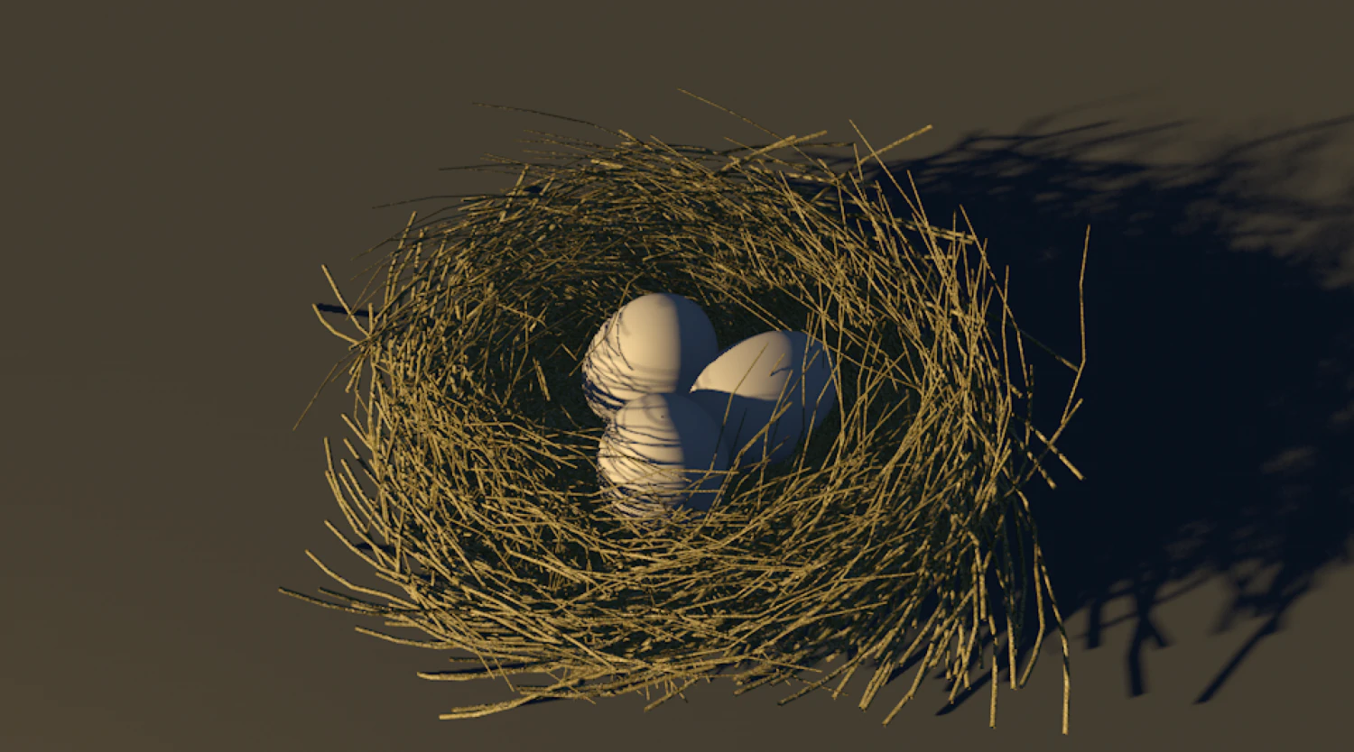 bird nest 3D Model .c4d .max .obj .3ds .fbx .stl .blend 