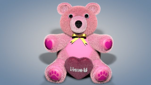 teddy bear Modelo 3D .c4d .max .obj .3ds .fbx .stl .blend