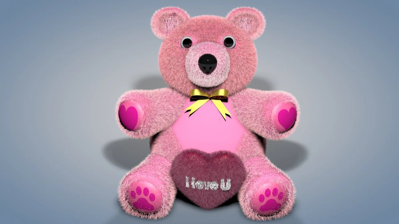 teddy bear 3D Model .c4d .max .obj .3ds .fbx .stl .blend 