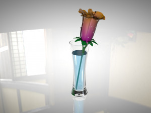 flower glass Modelo 3D