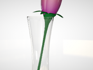flower glass Modello 3D