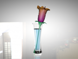 flower glass Modello 3D