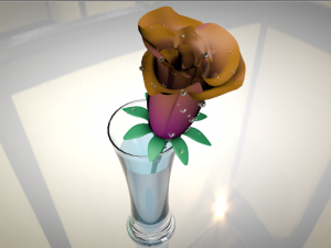 flower glass Modello 3D