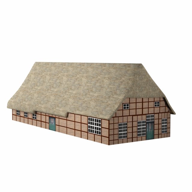 german house 3D Model .c4d .max .obj .3ds .fbx .stl .blend 