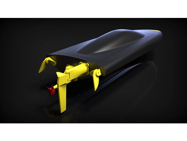 rc boat 3D printmodel in Robotics 3DExport
