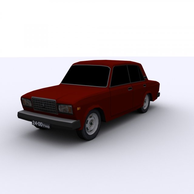 lada 2107 vaz 3D Модель .c4d .max .obj .3ds .fbx .stl .blend 