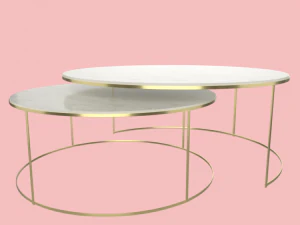 现代圆形咖啡桌 3D 模型