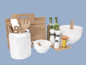 kitchen equipment 3D 모델