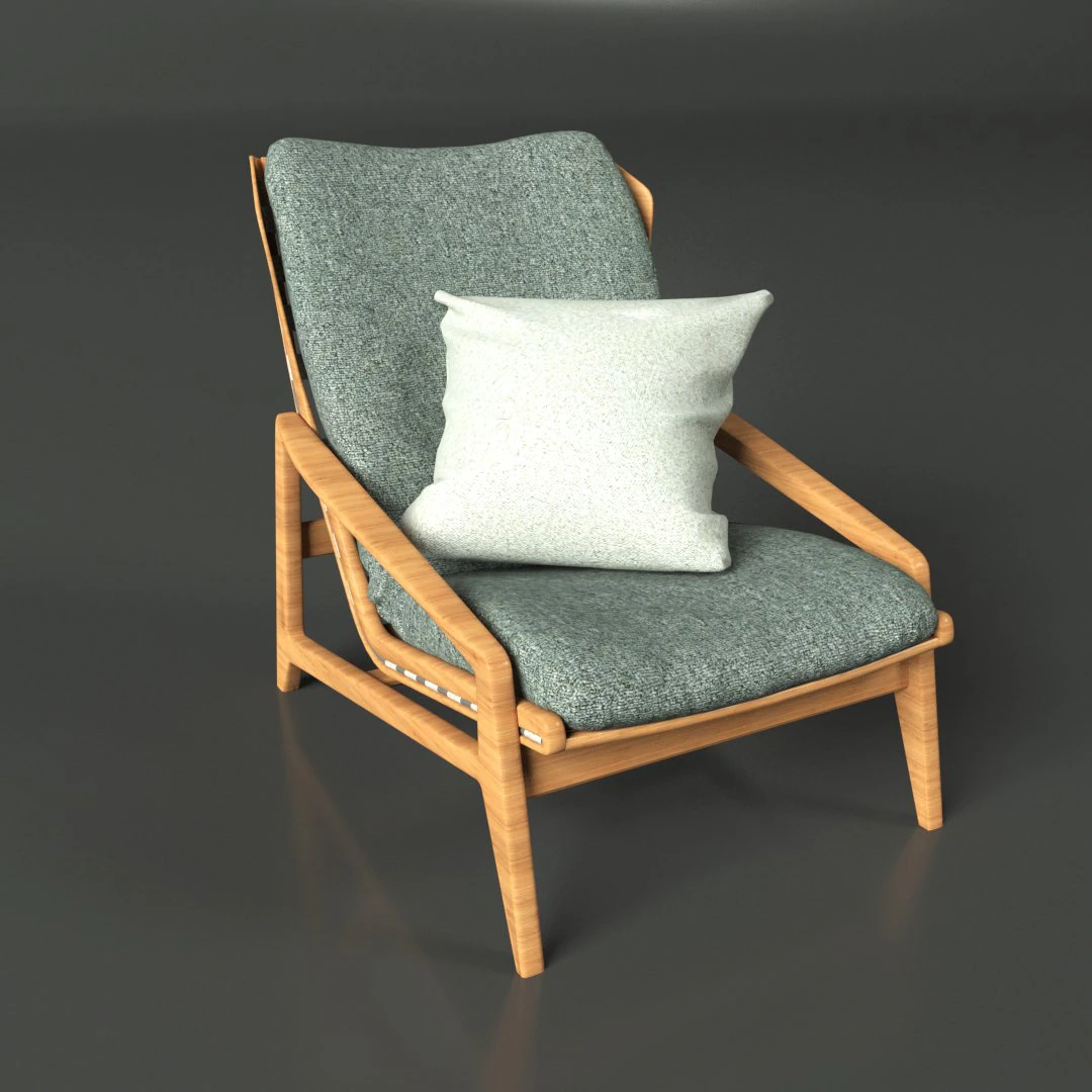 lounge chair 3D Model .c4d .max .obj .3ds .fbx .stl .blend 