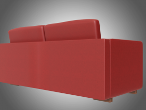 red sofa 3D Model