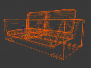 red sofa 3D Model