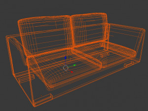 red sofa 3D Model