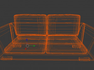 red sofa 3D Model