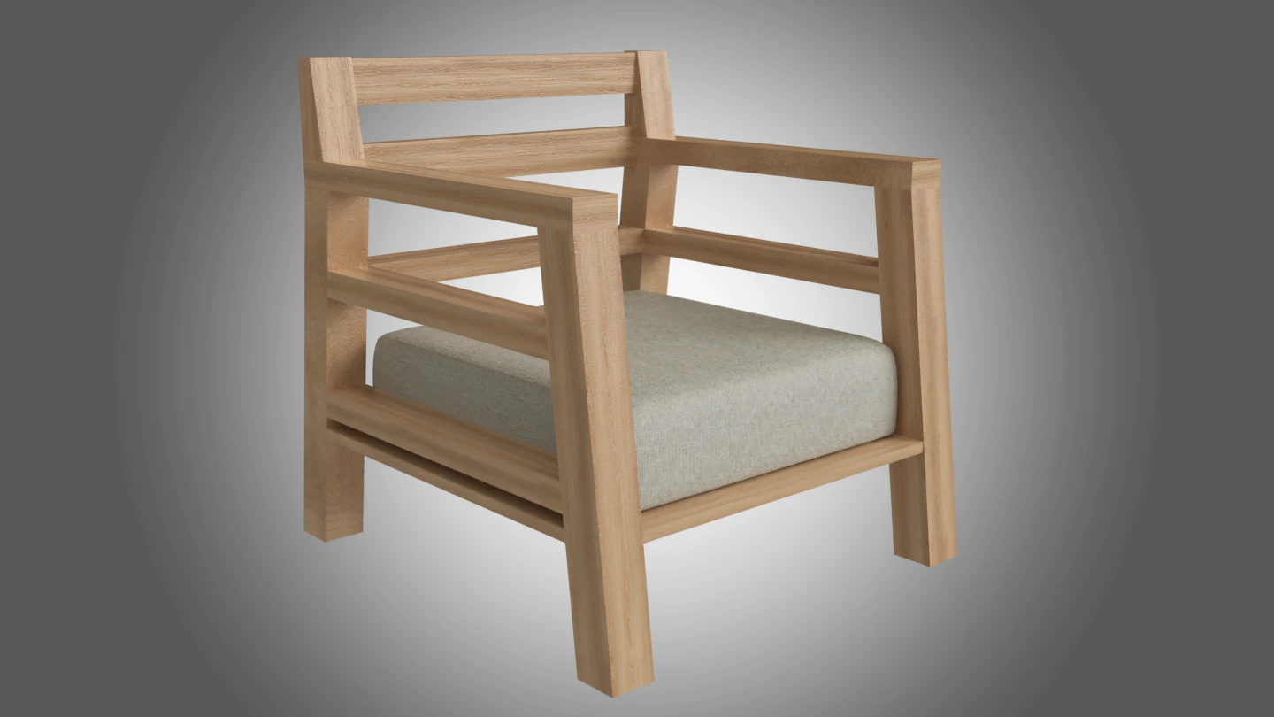 garden chair 3D Model .c4d .max .obj .3ds .fbx .stl .blend 