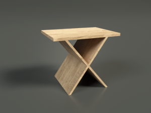 low poly coffee table Modelo 3D