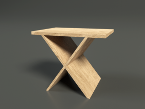 low poly coffee table Modèle 3D