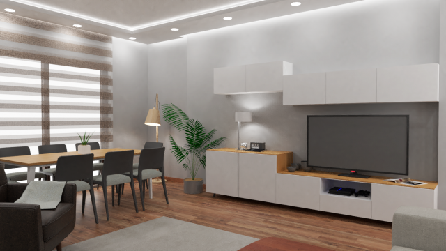 living room Modello 3D .c4d .max .obj .3ds .fbx .stl .blend 
