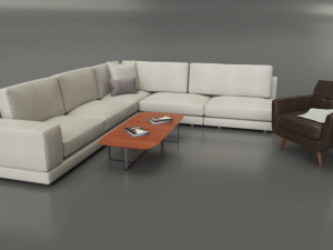 living room Modello 3D