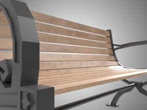 street bench Modèle 3D