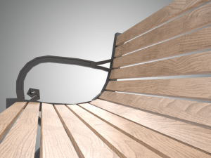 street bench Modèle 3D