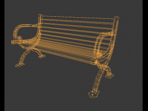 street bench Modèle 3D