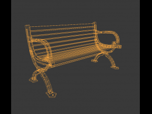 street bench Modèle 3D