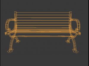 street bench Modèle 3D