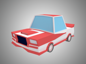 low poly sport car 3D Model