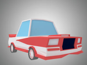 low poly sport car 3D Model