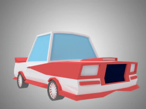 low poly sport car 3D Model