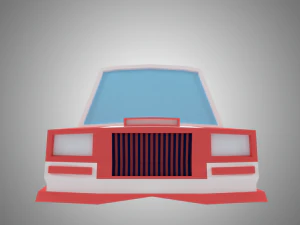 low poly sport car 3D Model