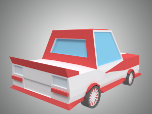 low poly sport car 3D Model