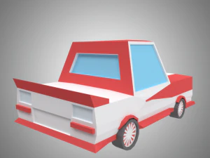 low poly sport car 3D Model