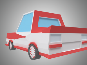 low poly sport car 3D Model