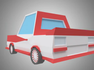 low poly sport car 3D Model