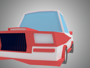 low poly sport car 3D Model