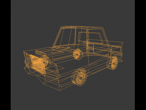 low poly sport car 3D Model
