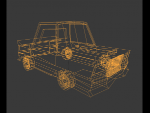 low poly sport car 3D Model