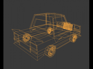 low poly sport car 3D Model