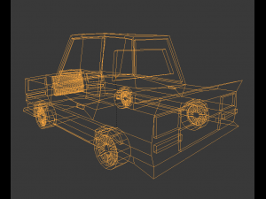 low poly sport car 3D Model