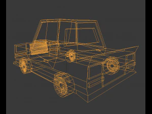 low poly sport car 3D Model