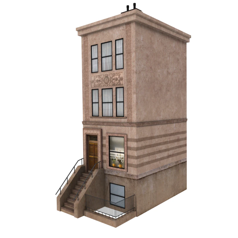 new york building low poly 3D Model .c4d .max .obj .3ds .fbx .stl .blend 