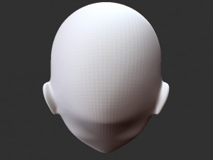 female face anime cartoon 3D Model