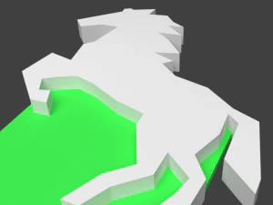 북마크 말 3D 프린트 모델