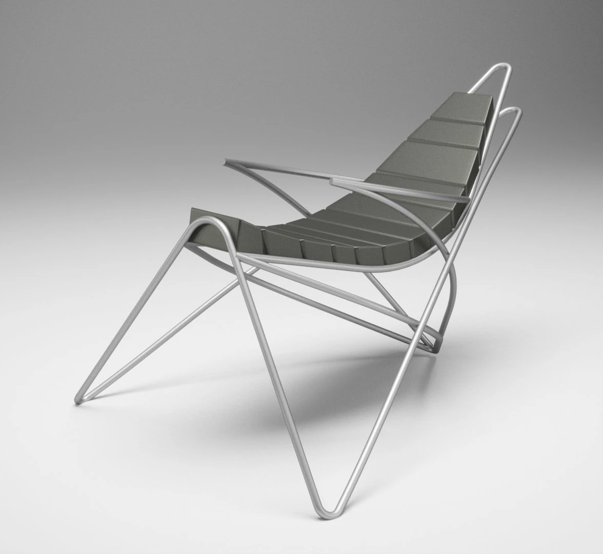 armchair line 3D Model .c4d .max .obj .3ds .fbx .stl .blend
